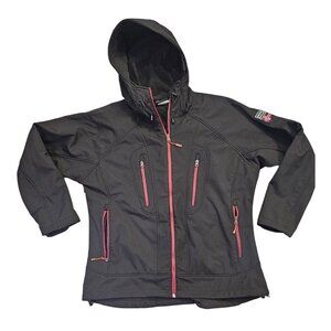 Norwear Womens Size L/XL Black Hooded Jacket Ski Skiing Outdoorsy Gorpcore